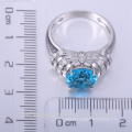 jewelry zhefan manufacturer supplier green cubic zircon ring with best quality and low price